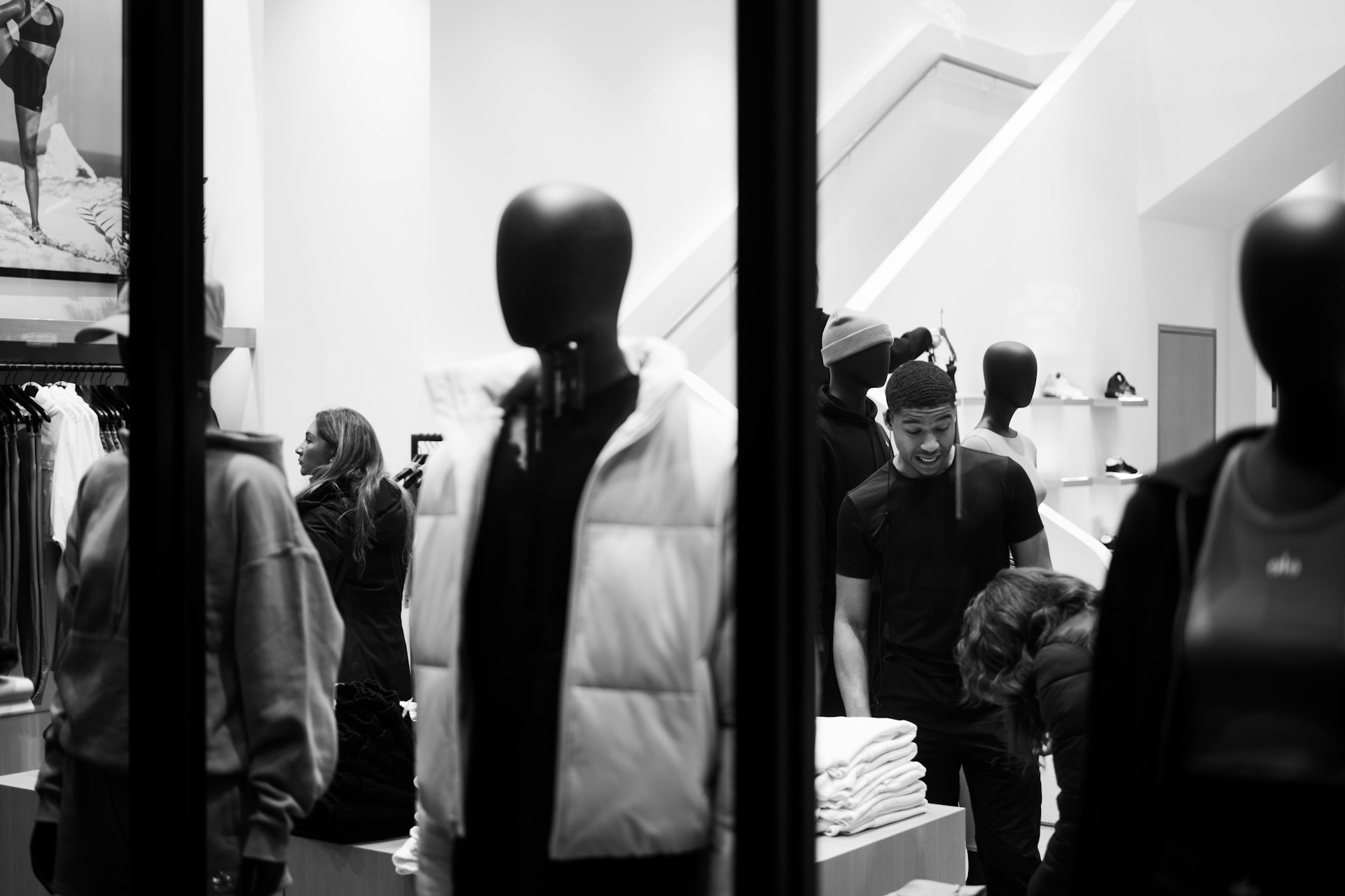 Retail store window display and glass shopfront